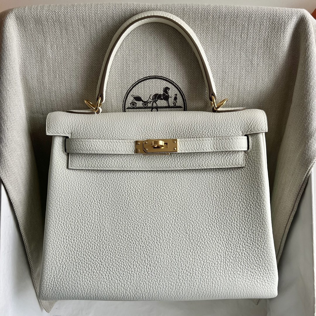 愛馬仕凱莉包回收多少錢Hermes Kelly 25 Togo 0T Mushroom蘑菇白金色五金