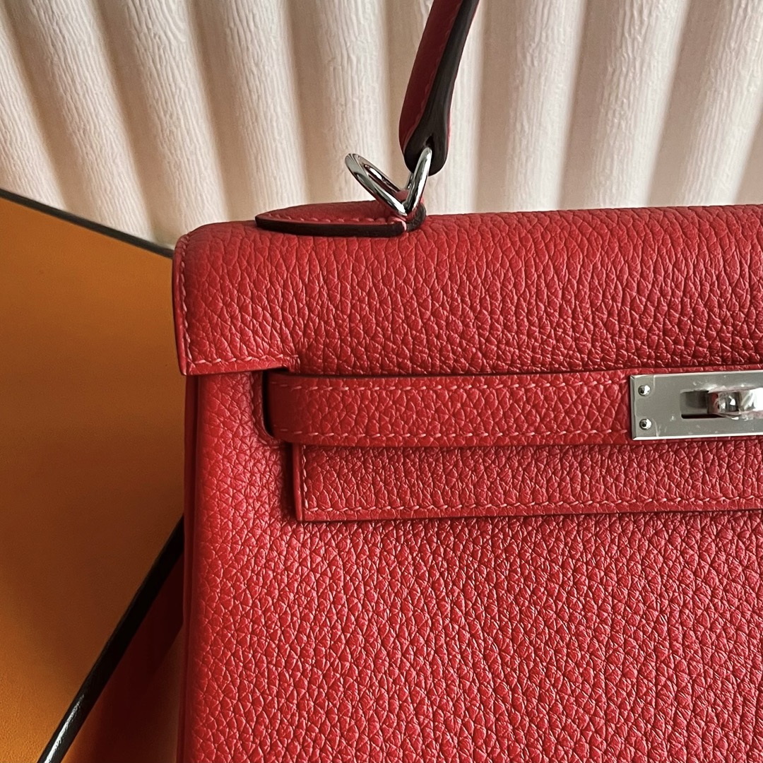 愛馬仕凱莉包是什麼價格Hermes Kelly 25 Togo S3 Rouge De Coeur 心紅色銀色五金