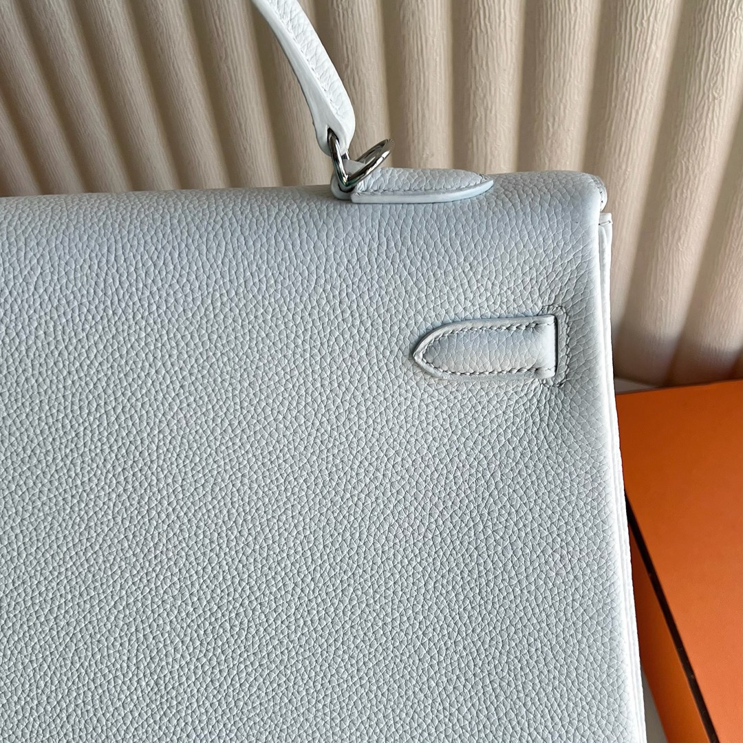 愛馬仕凱莉包圖片及價格大全 Hermes Kelly 35 Togo 01 Blanc 純白銀色五金