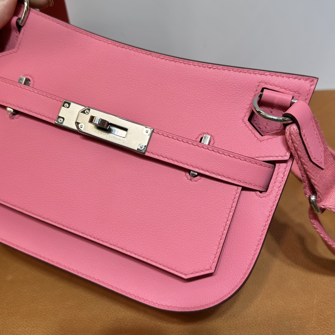 愛馬仕吉普賽包迷你號 Hermes Jypssiere Mini Evercolor 8W Rose Azalee 新唇膏粉