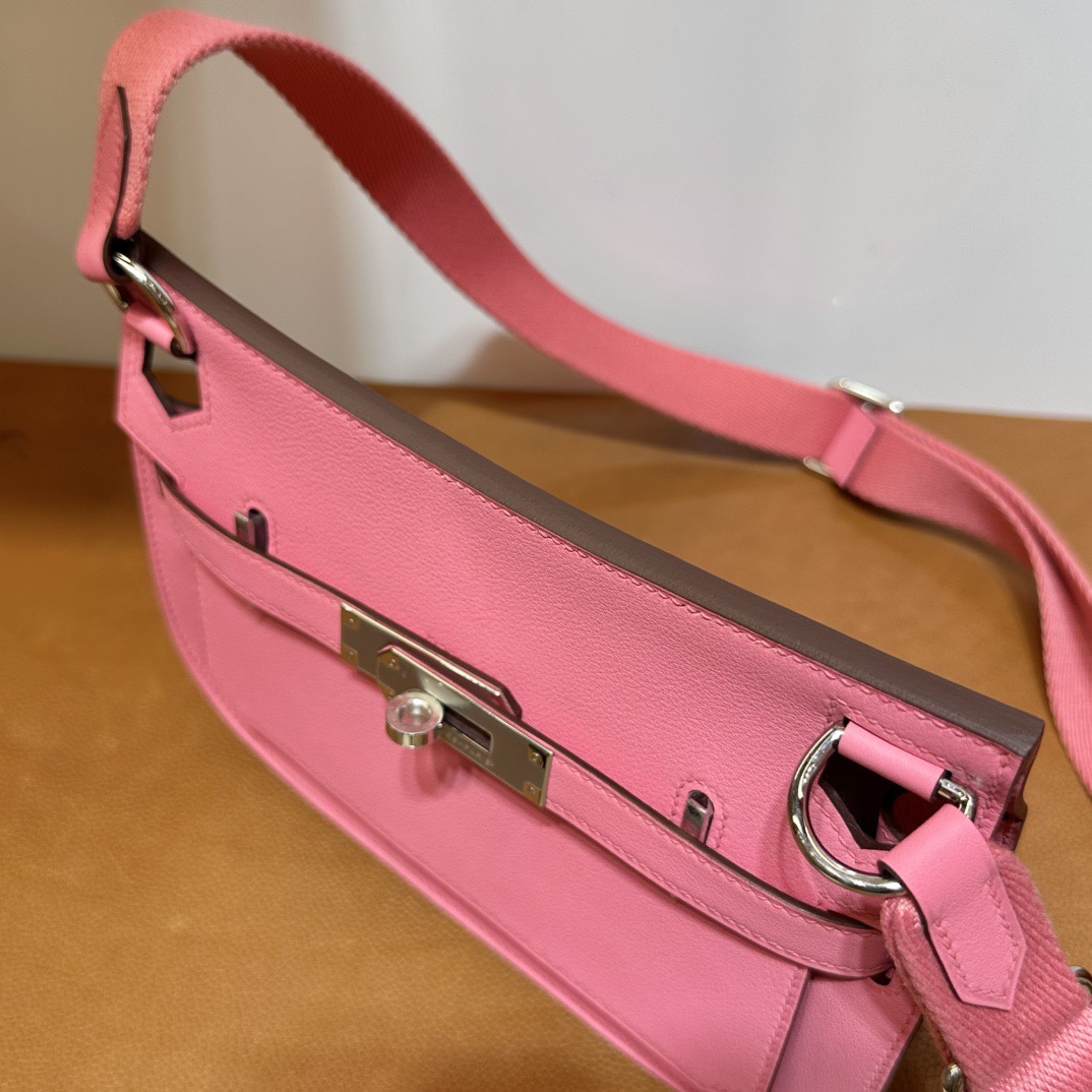 愛馬仕吉普賽包迷你號 Hermes Jypssiere Mini Evercolor 8W Rose Azalee 新唇膏粉