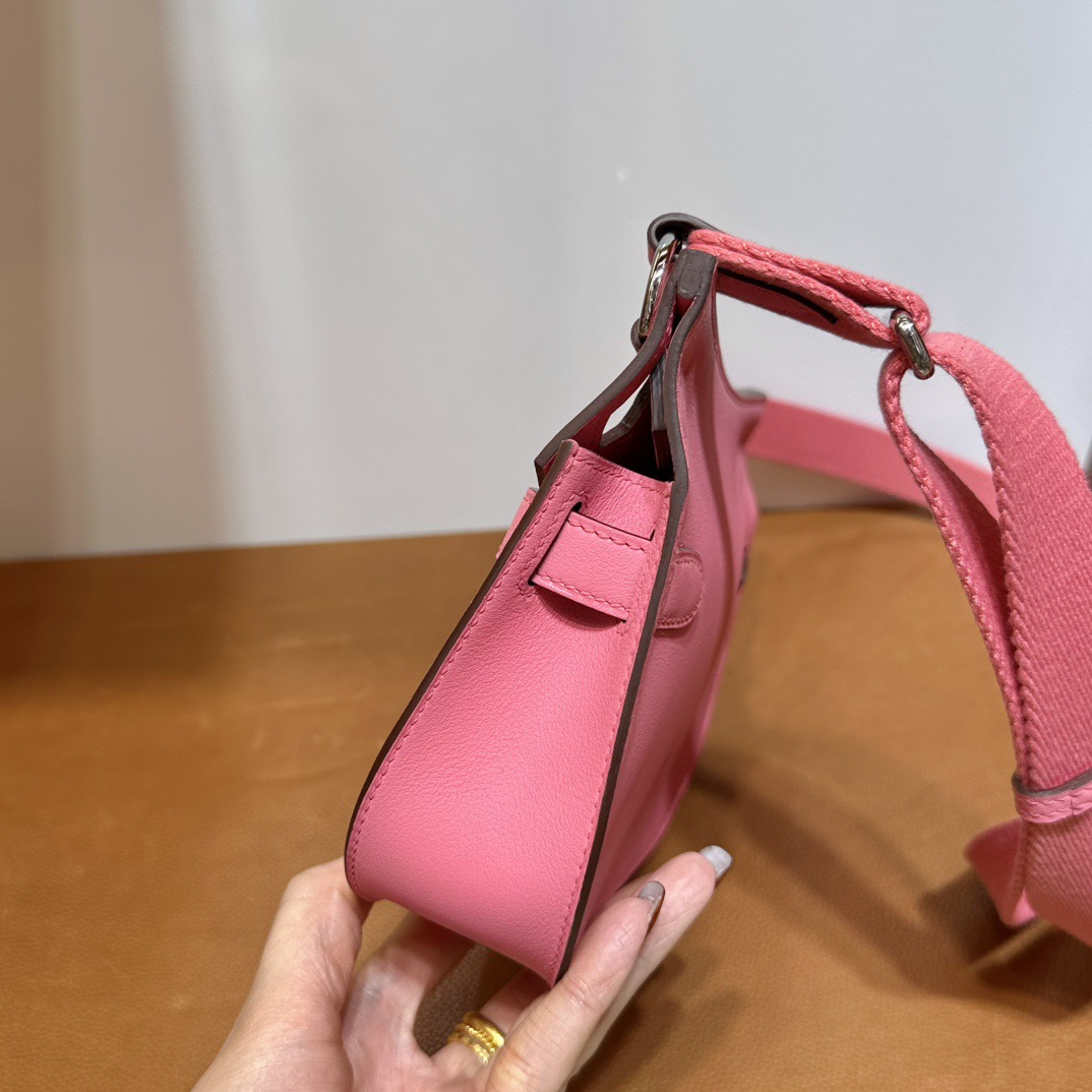 愛馬仕吉普賽包迷你號 Hermes Jypssiere Mini Evercolor 8W Rose Azalee 新唇膏粉