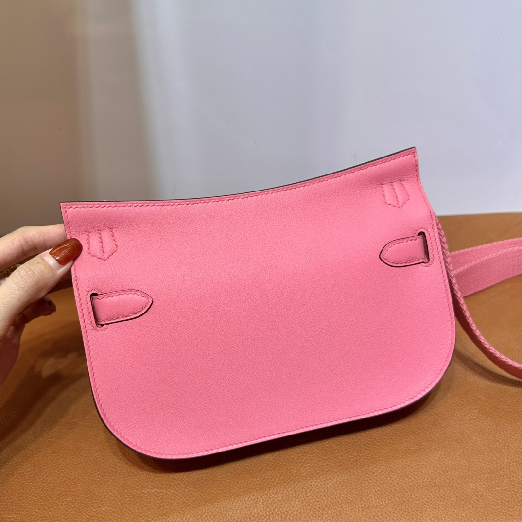 愛馬仕吉普賽包迷你號 Hermes Jypssiere Mini Evercolor 8W Rose Azalee 新唇膏粉