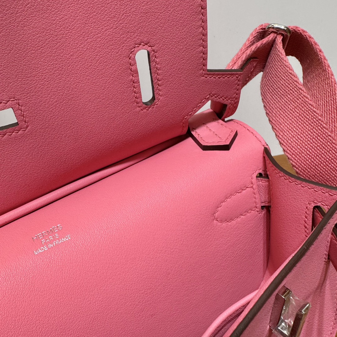 愛馬仕吉普賽包迷你號 Hermes Jypssiere Mini Evercolor 8W Rose Azalee 新唇膏粉