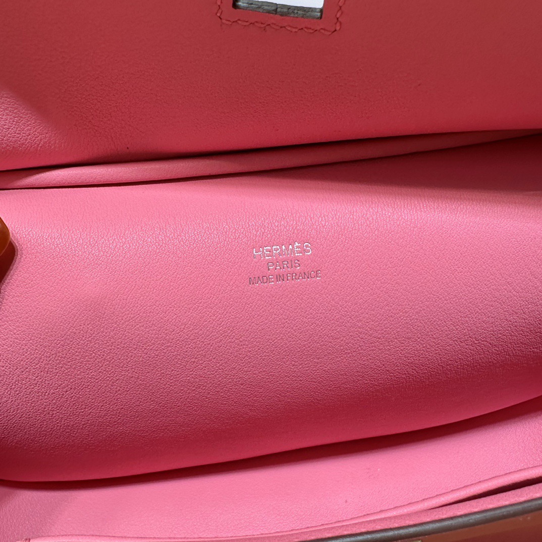 愛馬仕吉普賽包迷你號 Hermes Jypssiere Mini Evercolor 8W Rose Azalee 新唇膏粉