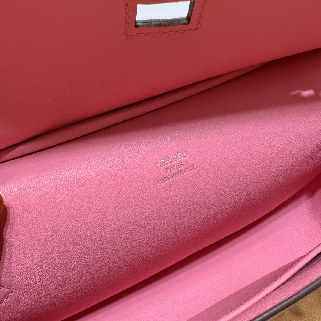 愛馬仕吉普賽包迷你號 Hermes Jypssiere Mini Evercolor 8W Rose Azalee 新唇膏粉