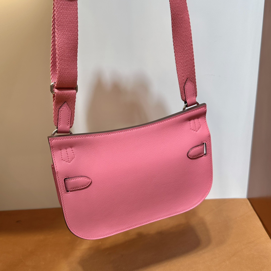 愛馬仕吉普賽包迷你號 Hermes Jypssiere Mini Evercolor 8W Rose Azalee 新唇膏粉