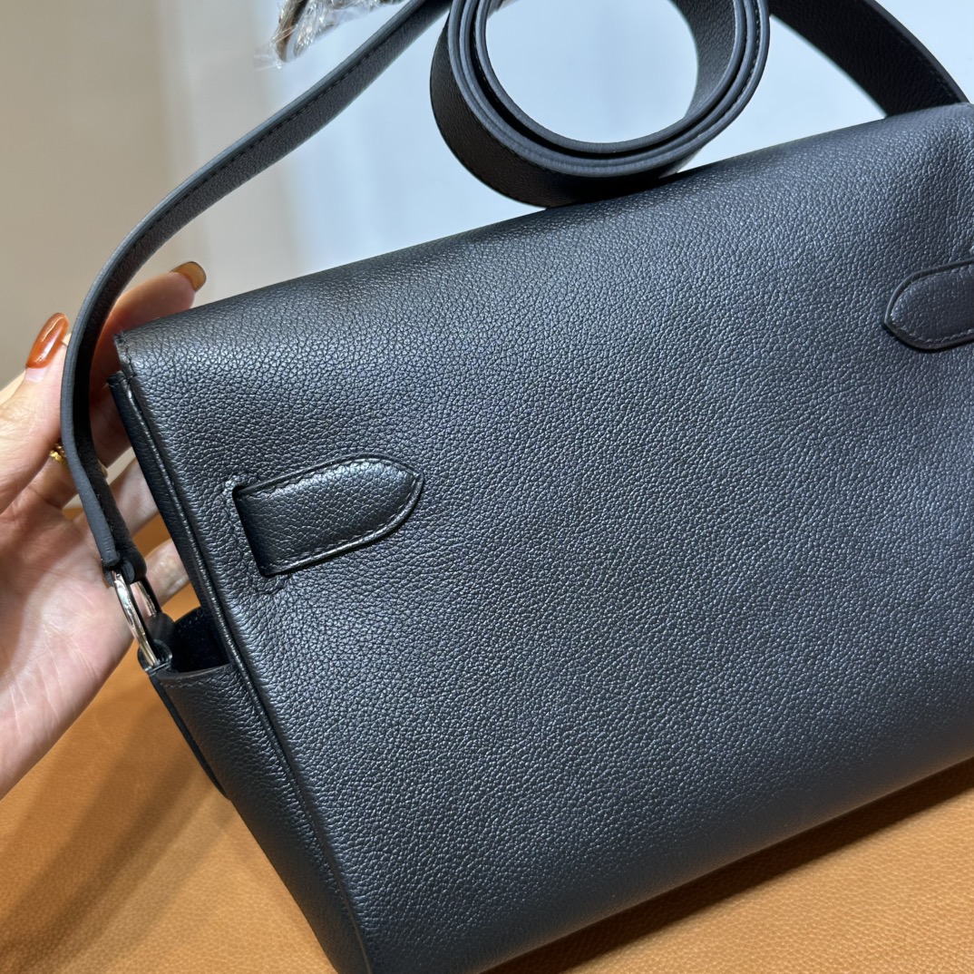 愛馬仕男包郵差包價格多少錢 Hermes Kelly Messenger Evercolor Ck89 Noir黑色銀色五金-Qatar Kuwait Hermes Birkin Kelly Lindy bag 愛馬仕男包郵差包價格多少錢 Hermes Kelly Messenger Evercolor Ck89 Noir黑色銀色五金