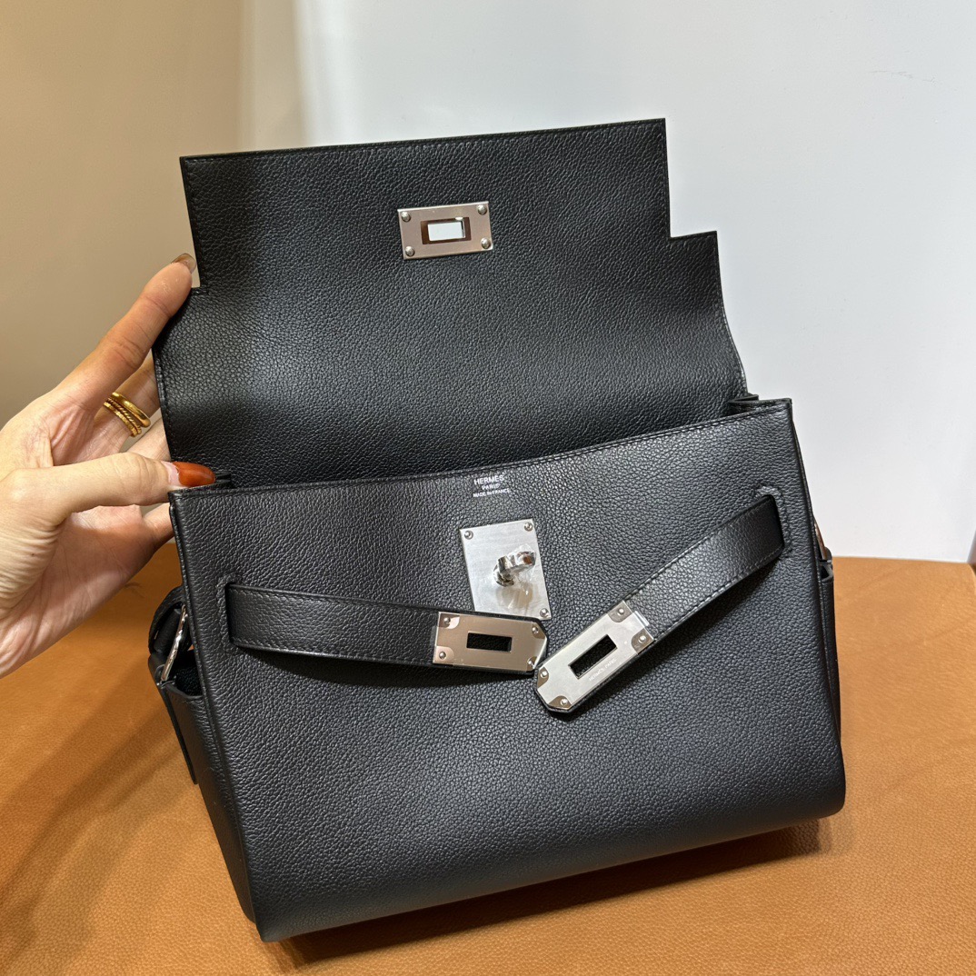 愛馬仕男包郵差包價格多少錢 Hermes Kelly Messenger Evercolor Ck89 Noir黑色銀色五金-Qatar Kuwait Hermes Birkin Kelly Lindy bag 愛馬仕男包郵差包價格多少錢 Hermes Kelly Messenger Evercolor Ck89 Noir黑色銀色五金