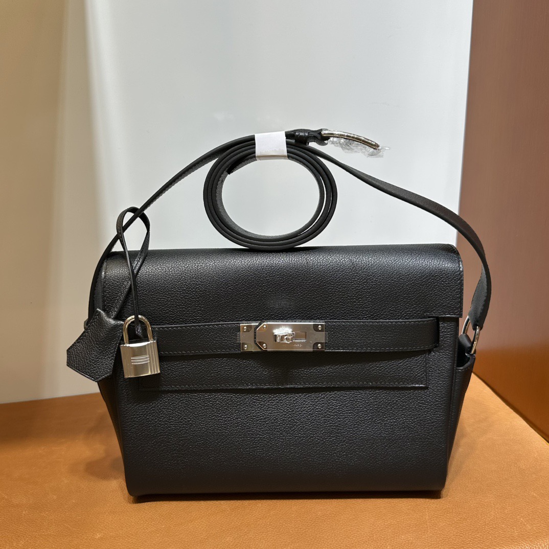 愛馬仕男包郵差包價格多少錢 Hermes Kelly Messenger Evercolor Ck89 Noir黑色銀色五金-Qatar Kuwait Hermes Birkin Kelly Lindy bag 愛馬仕男包郵差包價格多少錢 Hermes Kelly Messenger Evercolor Ck89 Noir黑色銀色五金