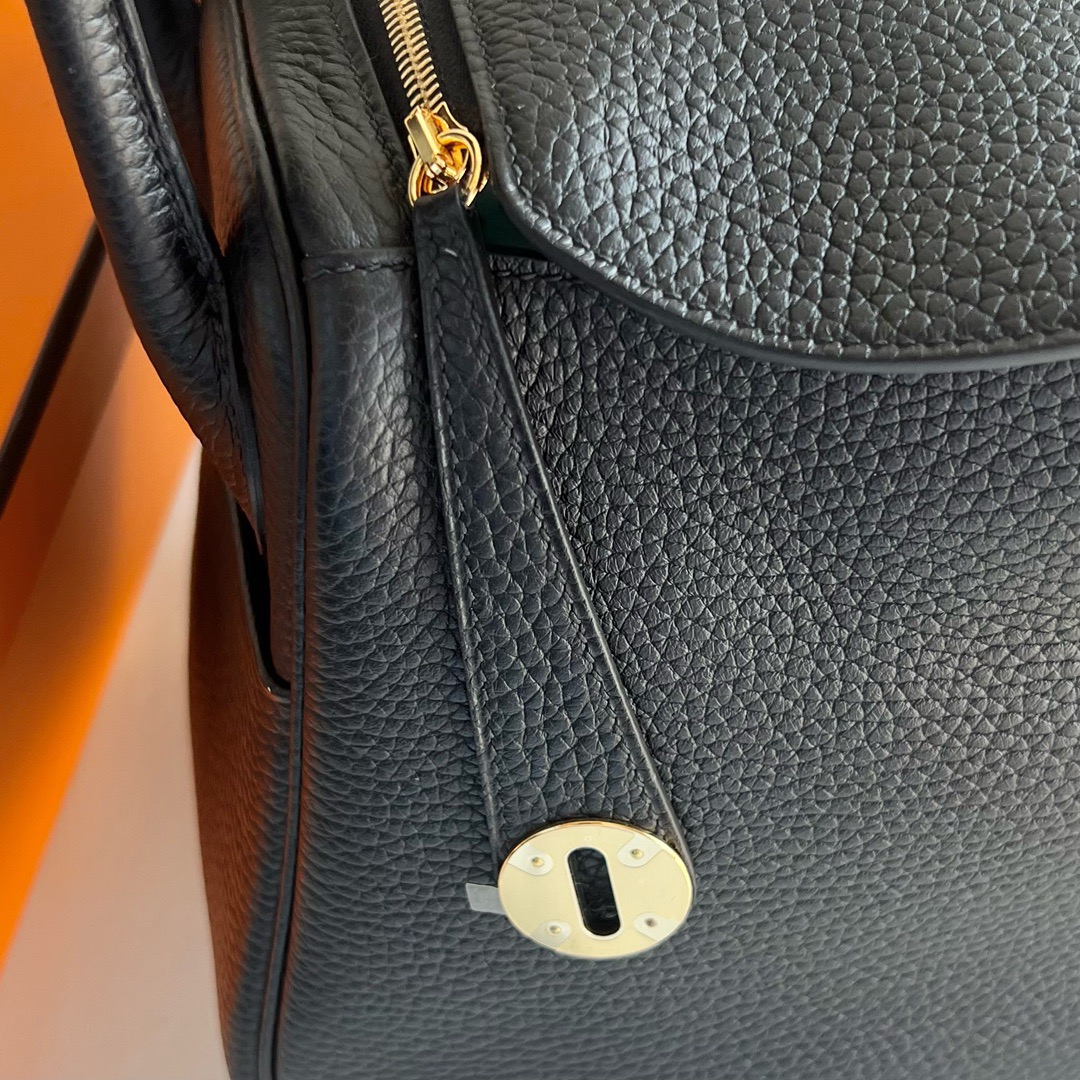 愛馬仕女包香港價格 Hermes Lindy 26 Clemence CC89 Noir黑色金色五金