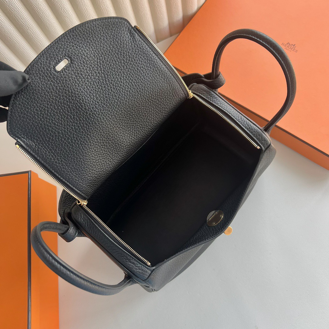 愛馬仕女包香港價格 Hermes Lindy 26 Clemence CC89 Noir黑色金色五金