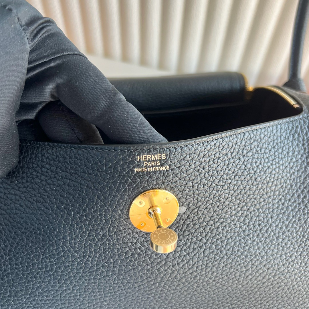 愛馬仕女包香港價格 Hermes Lindy 26 Clemence CC89 Noir黑色金色五金