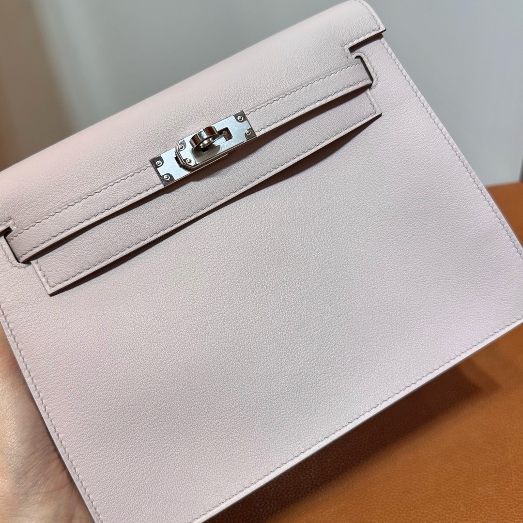 愛馬仕跳舞包網站圖片 Hermes Kelly danse Swift 09 Mauve Pale夢幻粉紫銀色五金