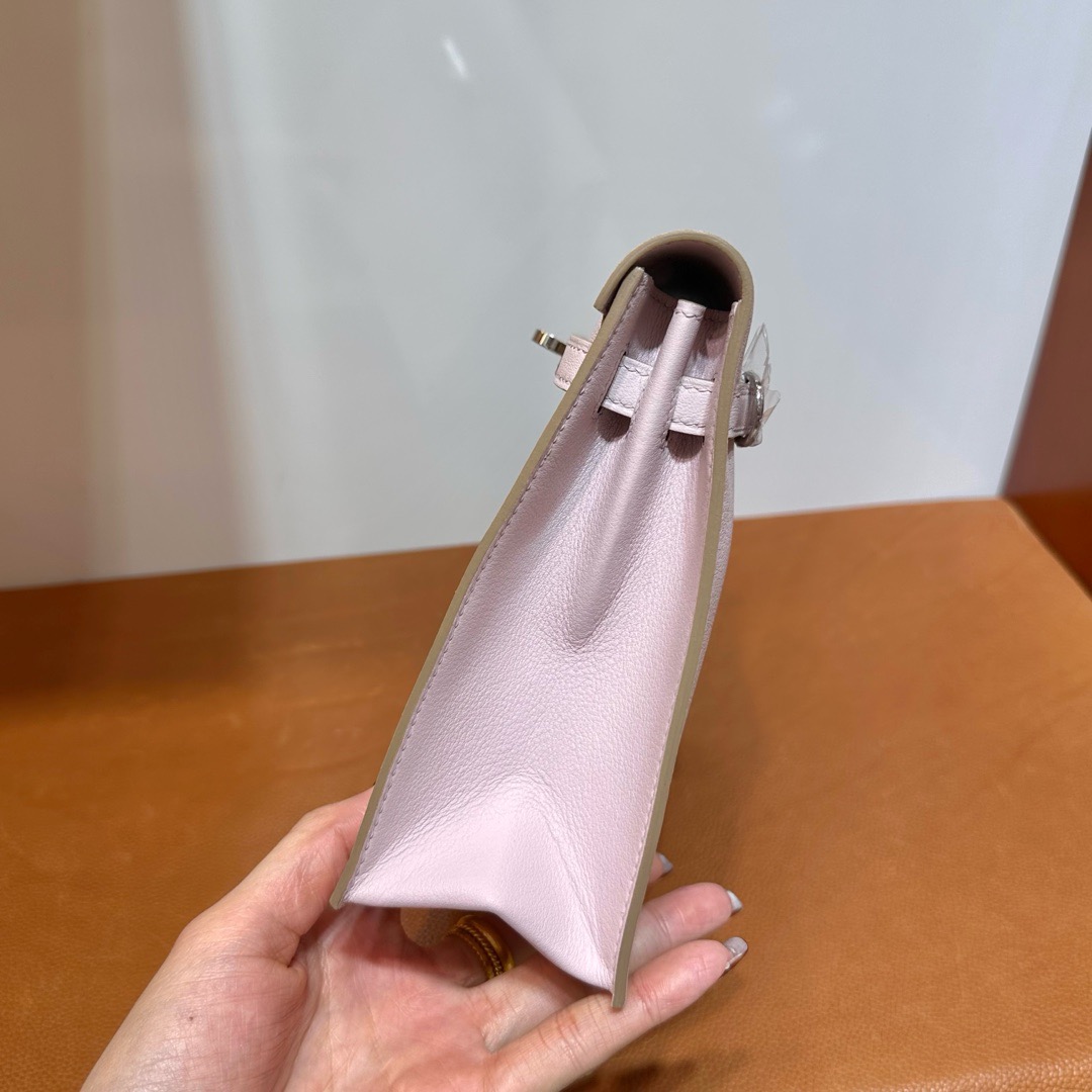 愛馬仕跳舞包網站圖片 Hermes Kelly danse Swift 09 Mauve Pale夢幻粉紫銀色五金