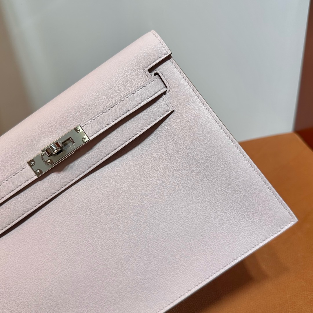 愛馬仕跳舞包網站圖片 Hermes Kelly danse Swift 09 Mauve Pale夢幻粉紫銀色五金