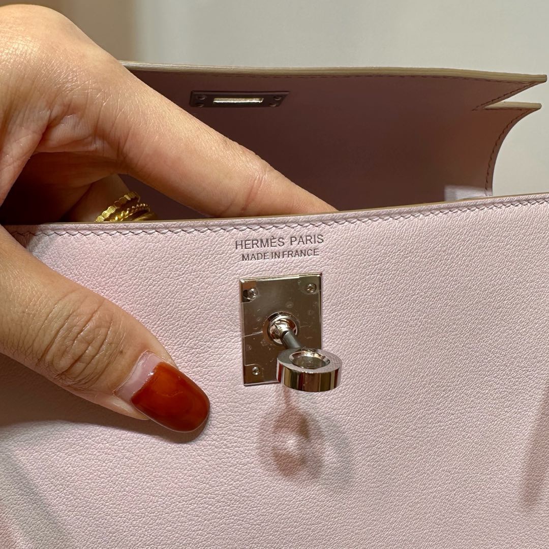愛馬仕跳舞包網站圖片 Hermes Kelly danse Swift 09 Mauve Pale夢幻粉紫銀色五金