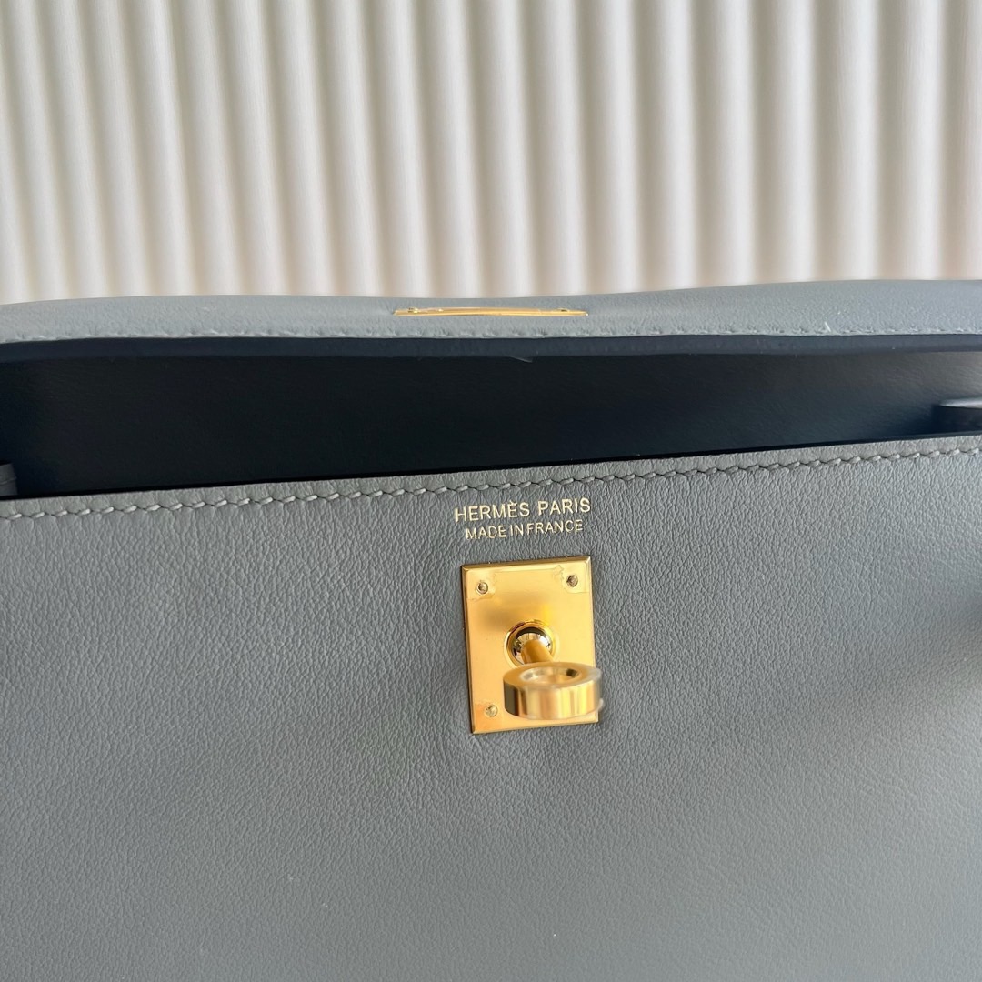 愛馬仕kellydanse價格 Hermes Kelly danse Swift 0L Gris Meyer積雨雲灰金色五金
