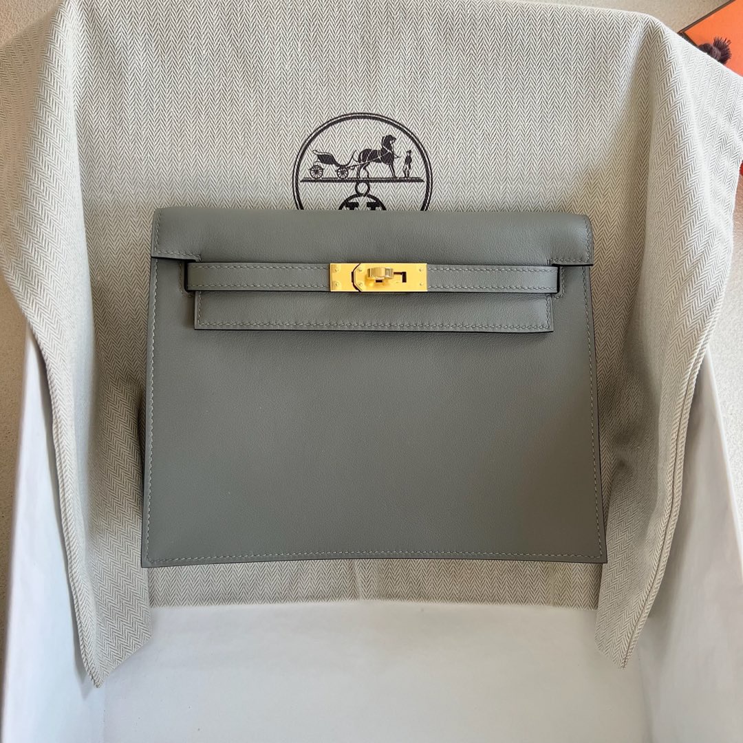 愛馬仕kellydanse價格 Hermes Kelly danse Swift 0L Gris Meyer積雨雲灰金色五金
