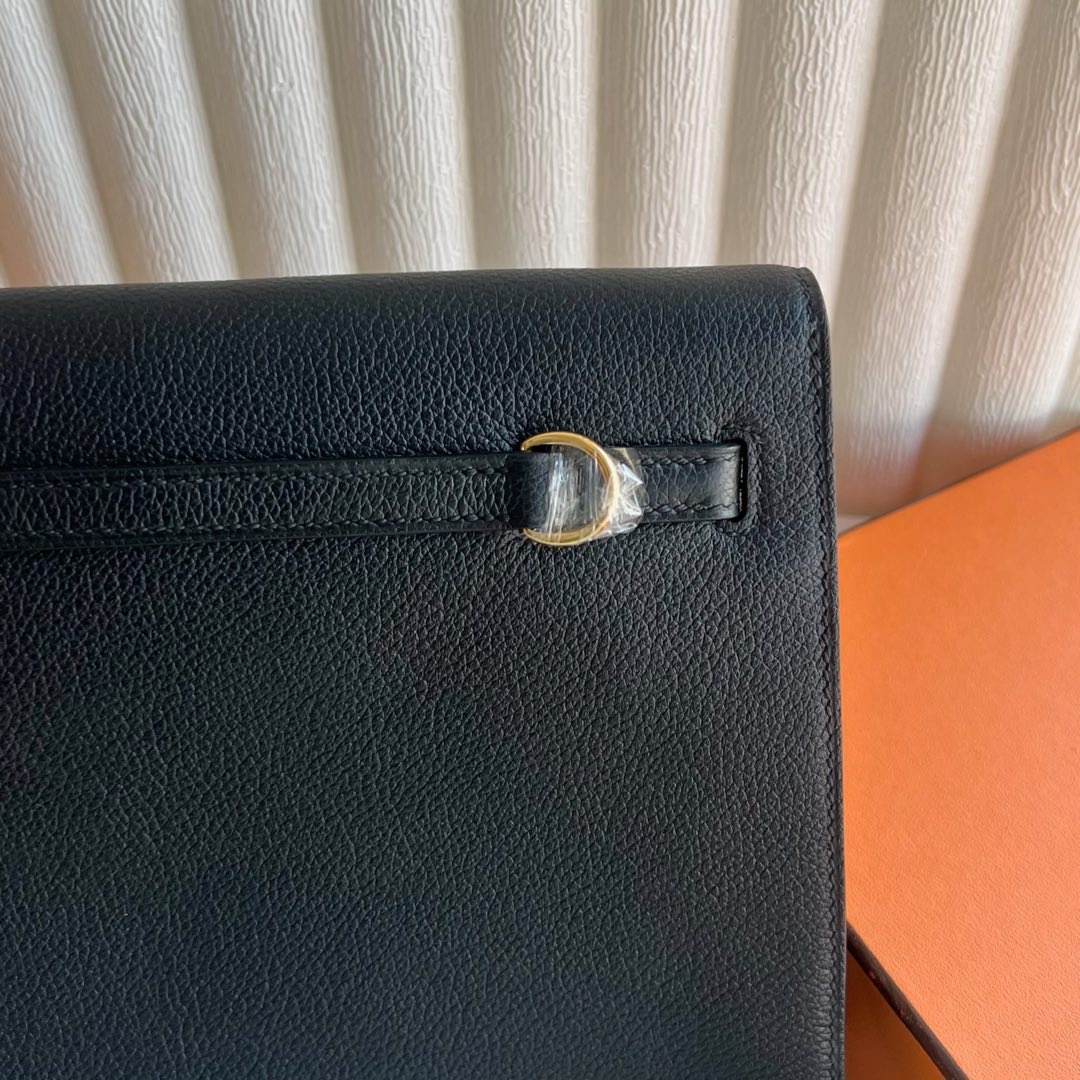 愛馬仕跳舞包價格多少錢 Hermes Kelly danse Evercolor CC89 Noir黑色金色五金