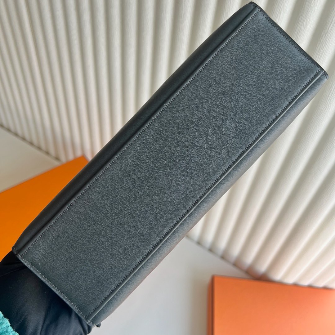 愛馬仕迷你凱莉價格 Hermes Mini Kelly Pochette Swift CC85 Ardoise石板灰 金色五金