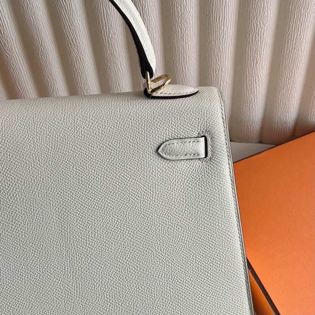 愛馬仕凱莉包原價多少錢 Hermes Kelly Sellier 25 Epsom I2 Nata 奶油白 金色五金