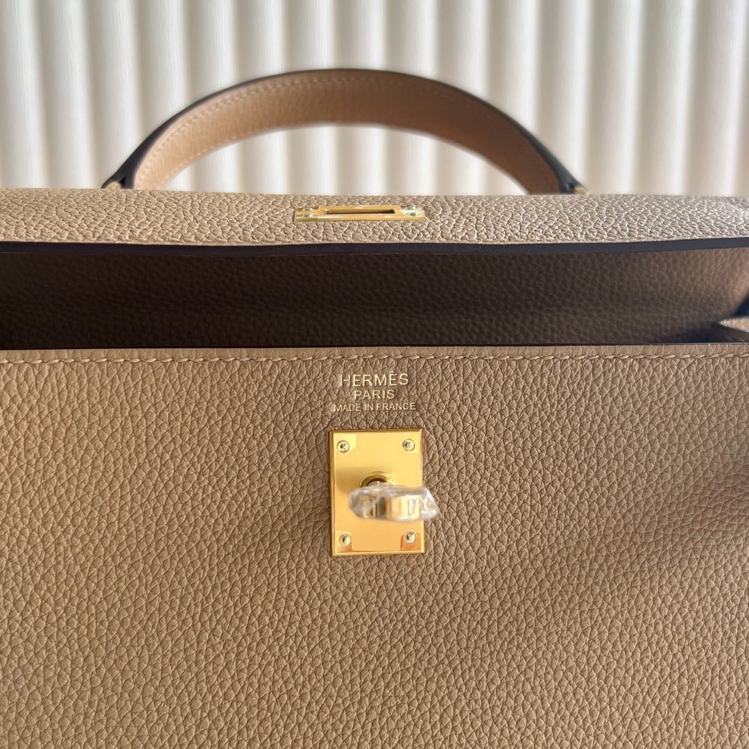 愛馬仕凱莉包是什麼價格 Hermes Kelly Retourne 25 Togo 0M Chai 奶茶色金色五金