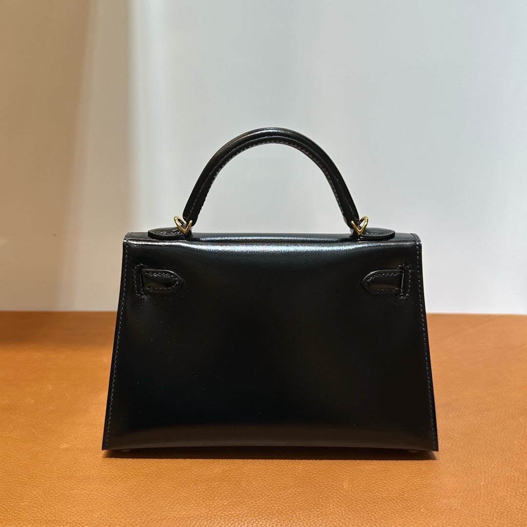 愛馬仕迷你凱莉2代價格Hermes Kelly Mini Sellier Box Noir黑色金色五金