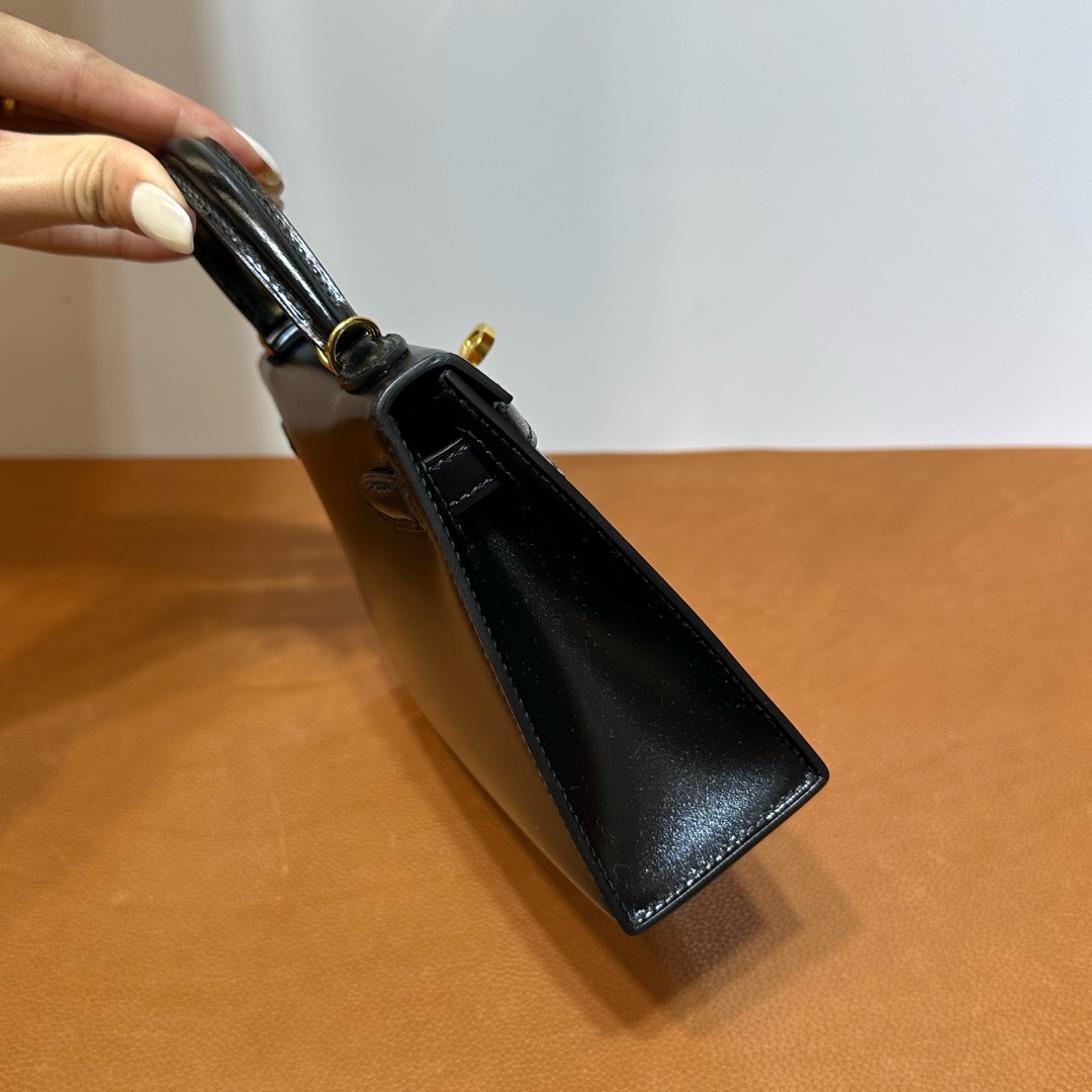 愛馬仕迷你凱莉2代價格Hermes Kelly Mini Sellier Box Noir黑色金色五金