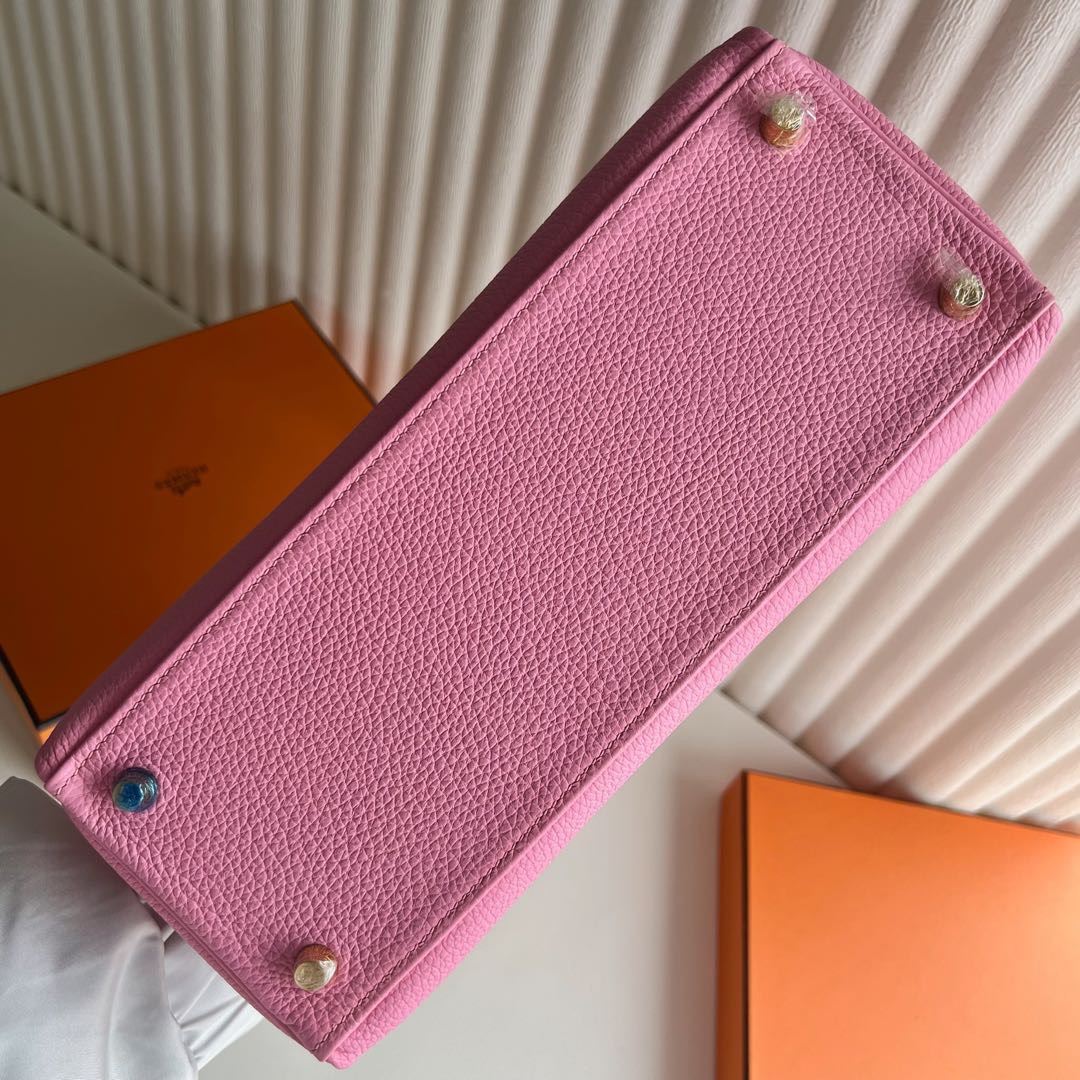 愛馬仕凱莉包官方價格Hermes Kelly Retourne 28 Togo Bubblegum Pink櫻花粉