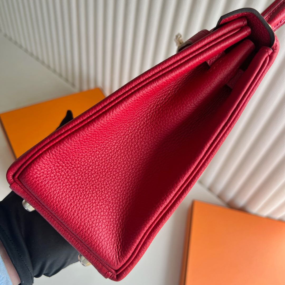 愛馬仕凱莉25多少錢 Hermes Kelly Retourne 25 Togo Rouge Casaque 國旗紅金色五金