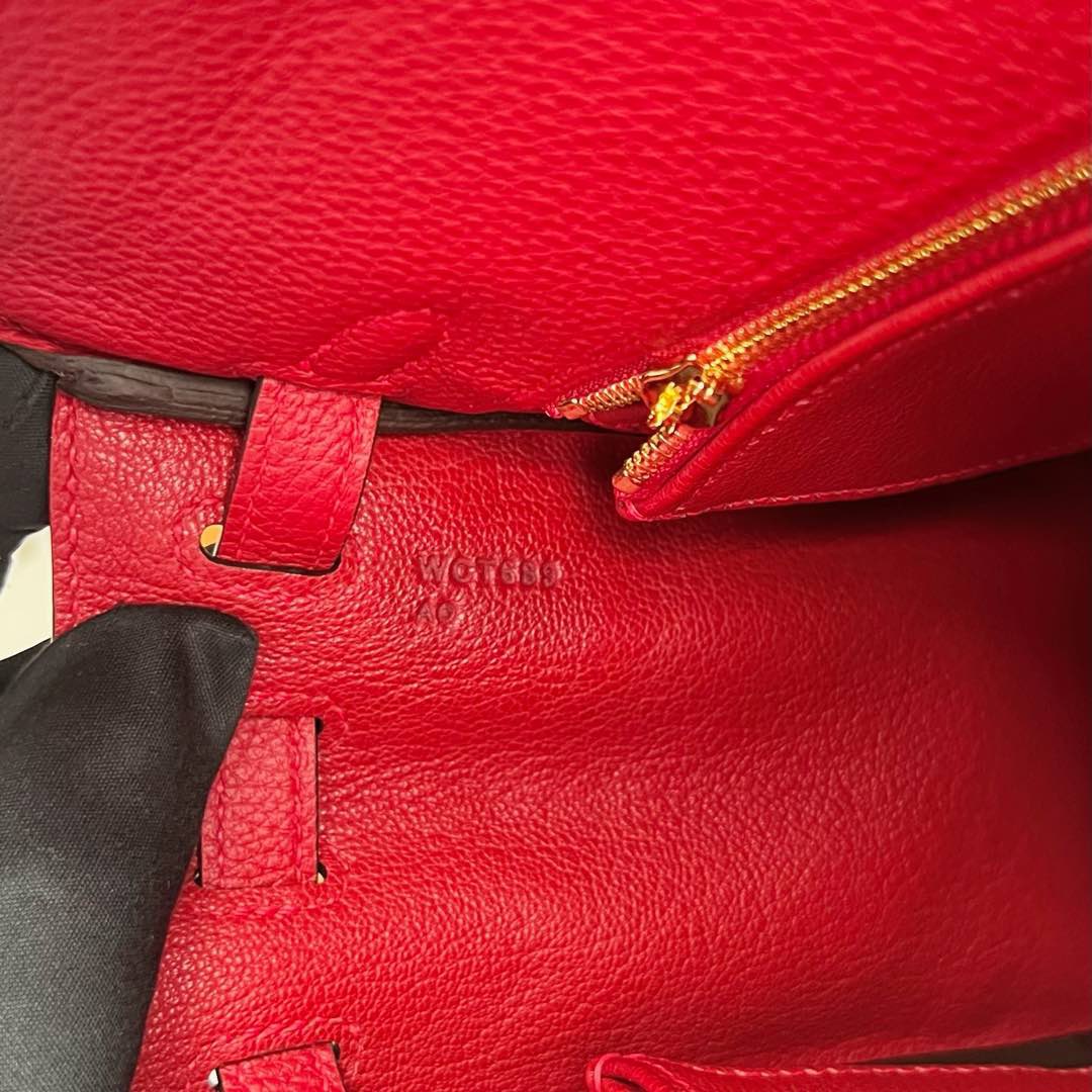 愛馬仕凱莉25多少錢 Hermes Kelly Retourne 25 Togo Rouge Casaque 國旗紅金色五金