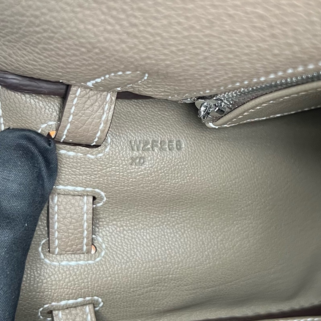 愛馬仕凱莉包包25多少錢 Hermes Kelly Retourne 25 Togo Etoupe大象灰银色五金