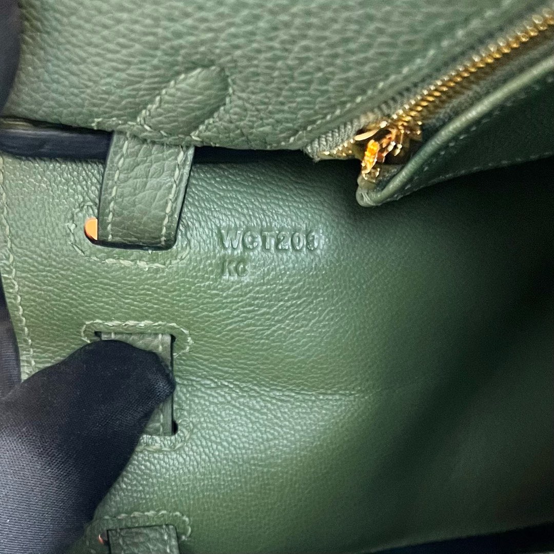 愛馬仕凱莉包25寸價格 Hermes Kelly Retourne 25 Togo Color V6 Canopée 叢林綠金色五金
