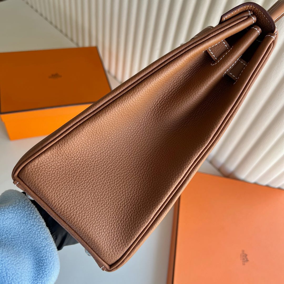 愛馬仕凱莉包尺寸大全Hermes Kelly Retourne 35 Togo Gold 金棕色銀色五金