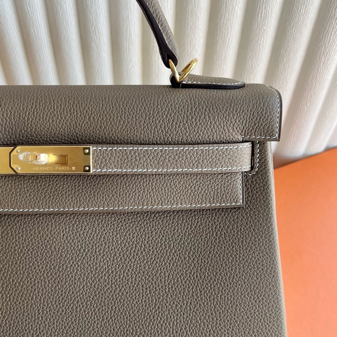 愛馬仕凱莉包包圖片及價格大全 Hermes Kelly Retourne 32 Togo Etoupe大象灰
