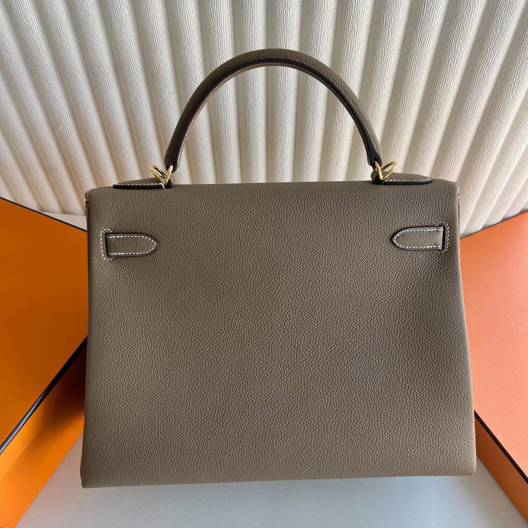愛馬仕凱莉包包圖片及價格大全 Hermes Kelly Retourne 32 Togo Etoupe大象灰