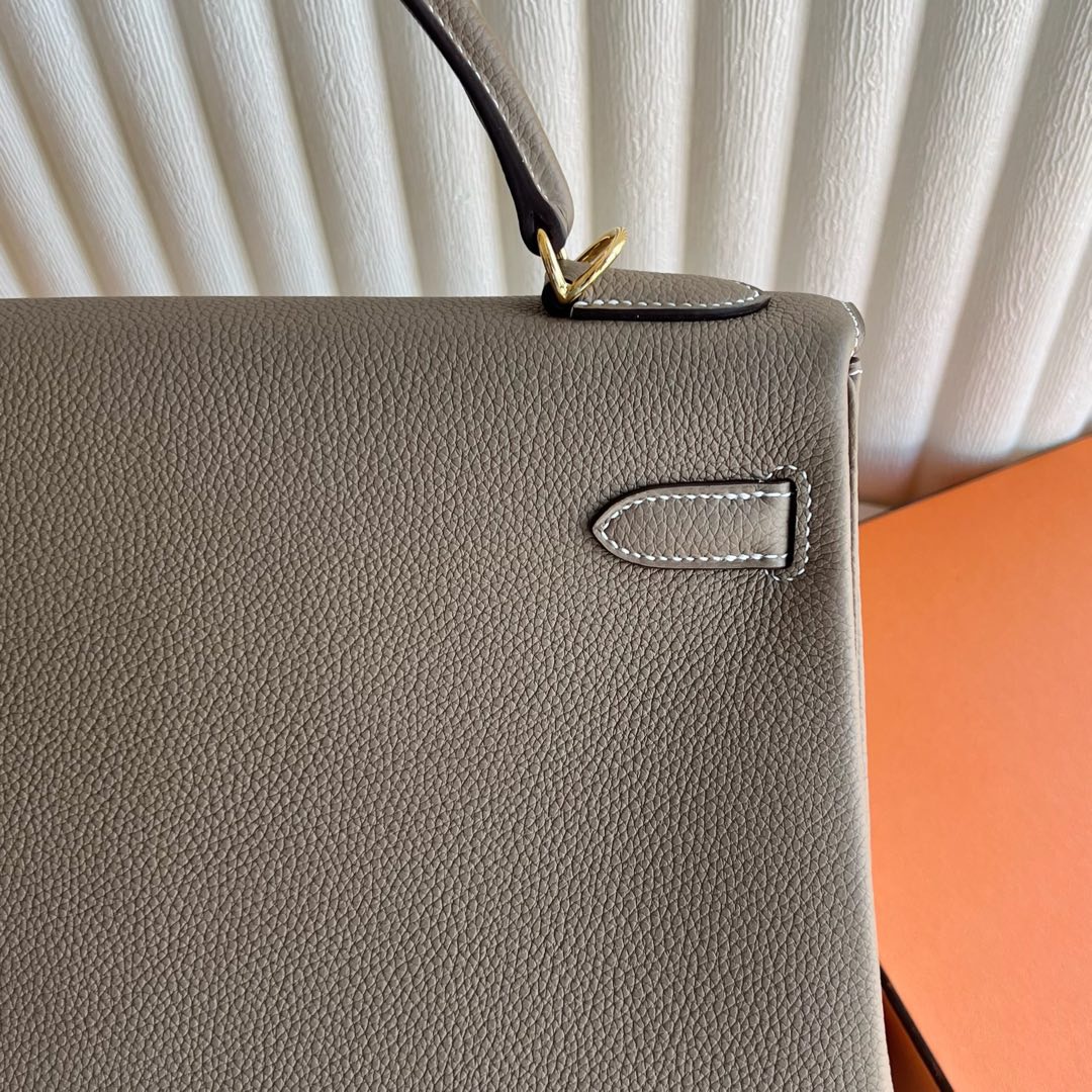 愛馬仕凱莉包包圖片及價格大全 Hermes Kelly Retourne 32 Togo Etoupe大象灰