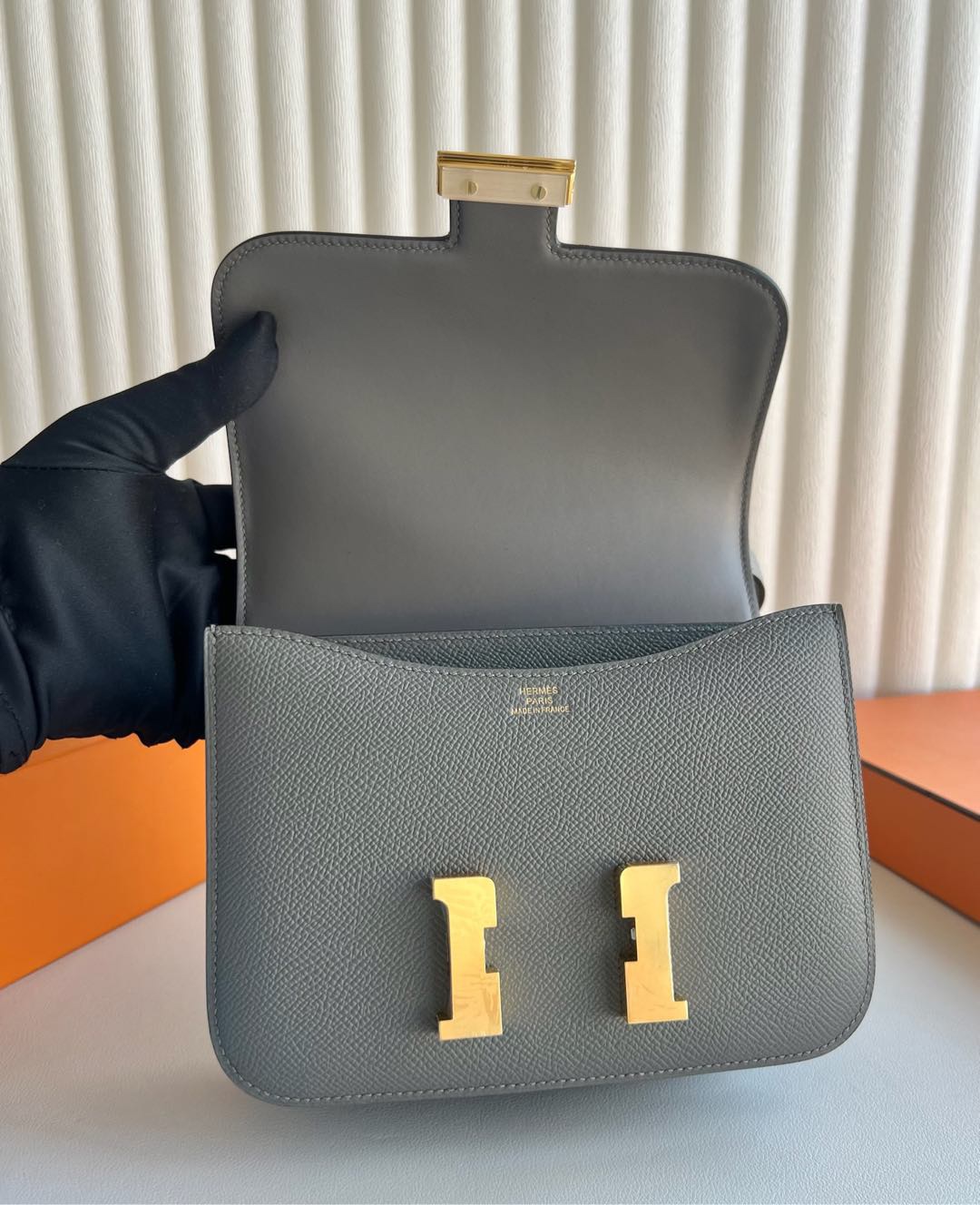 愛馬仕康康刻印 2024年份Hermes Constance 18 Epsom 0L Gris Meyer積雨雲灰