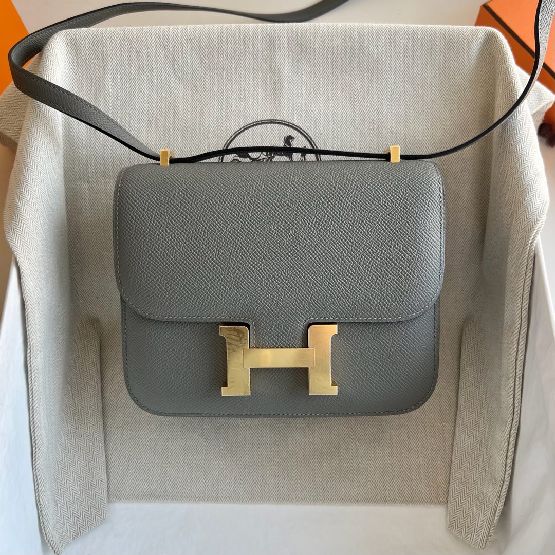 愛馬仕康康刻印 2024年份Hermes Constance 18 Epsom 0L Gris Meyer積雨雲灰