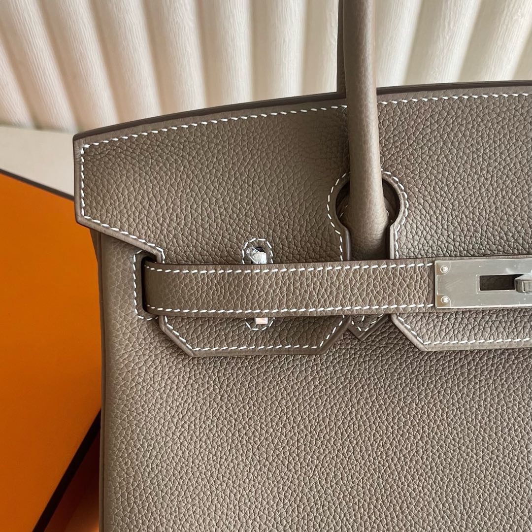 愛馬仕鉑金包泰國價格Hermes Birkin 30 Togo CK18 Etoupe大象灰銀色五金