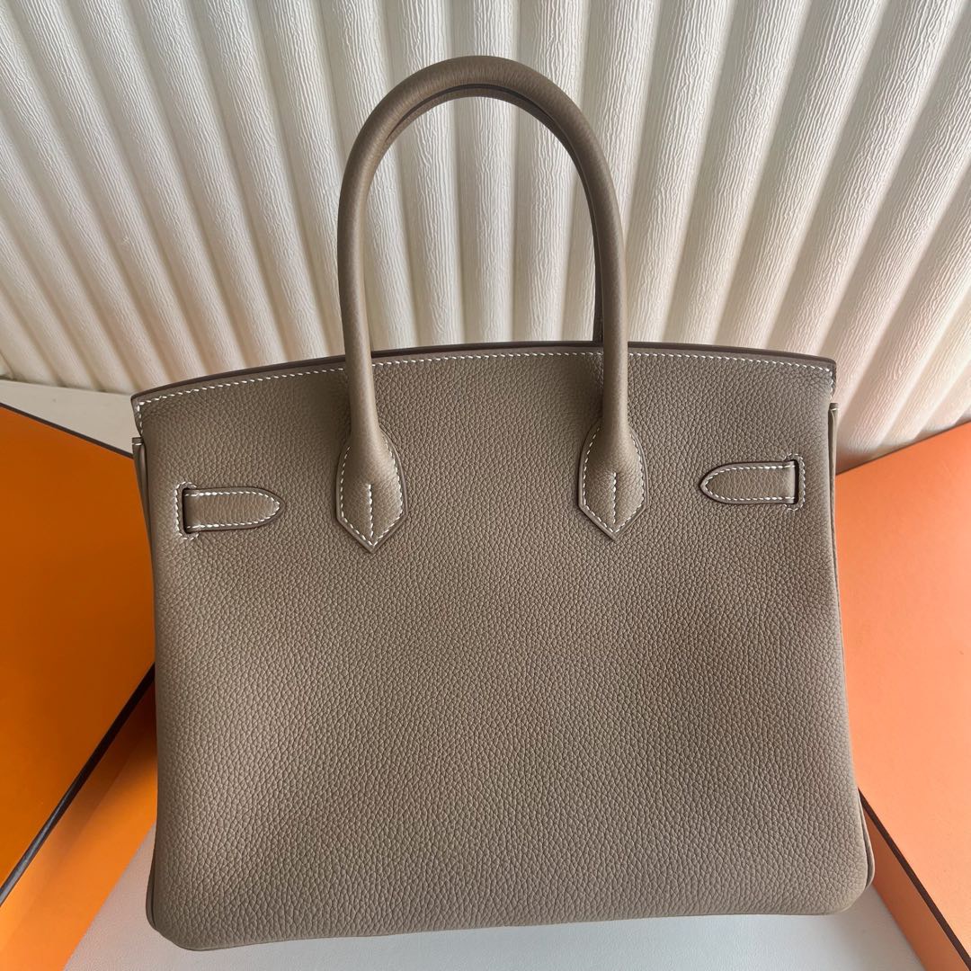 愛馬仕鉑金包泰國價格Hermes Birkin 30 Togo CK18 Etoupe大象灰銀色五金
