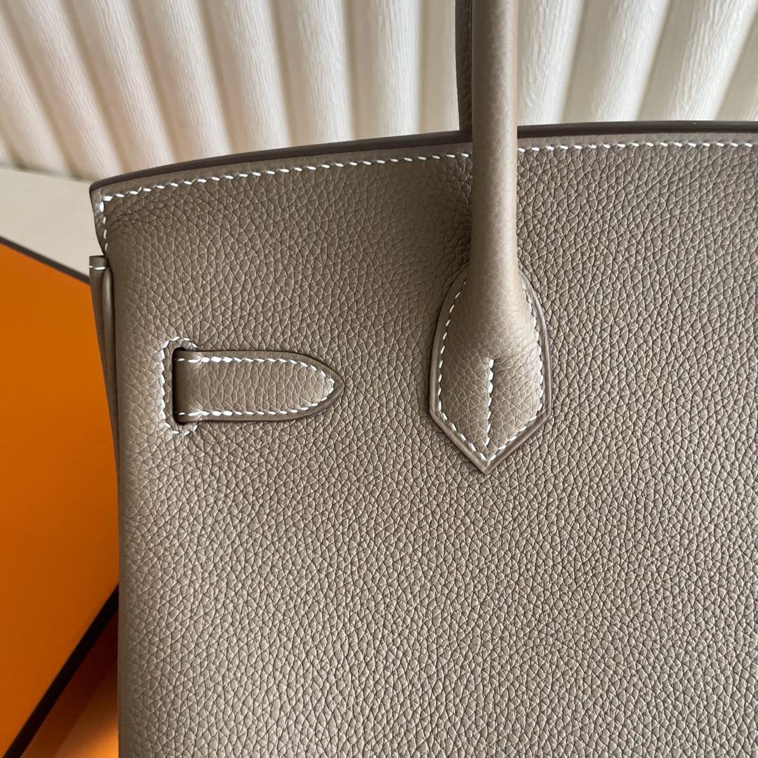 愛馬仕鉑金包泰國價格Hermes Birkin 30 Togo CK18 Etoupe大象灰銀色五金