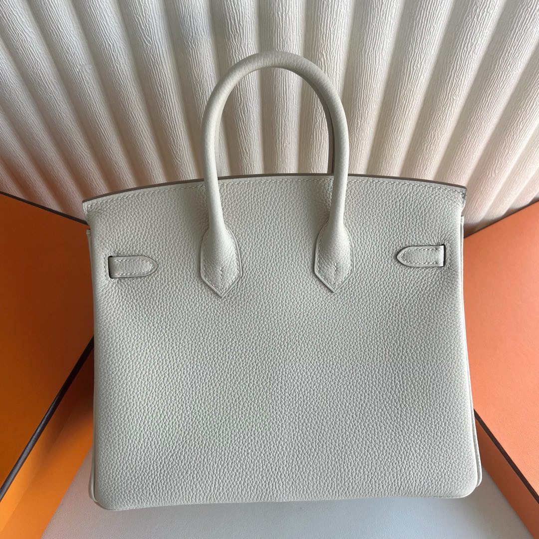 愛馬仕鉑金包圖片大全 Hermes Birkin 25 Togo Craie 奶昔白金色五金