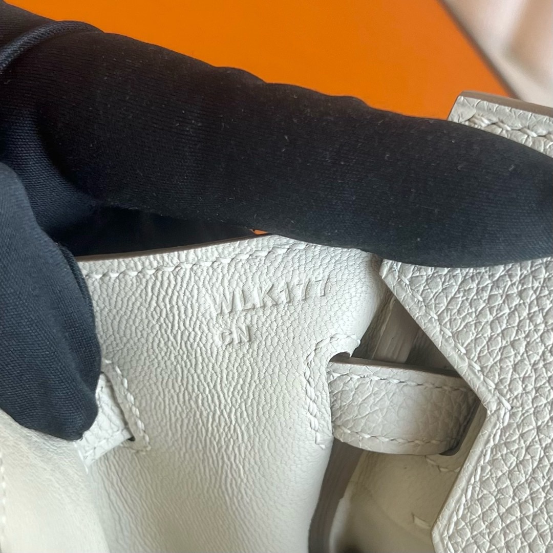 愛馬仕鉑金包圖片大全 Hermes Birkin 25 Togo Craie 奶昔白金色五金