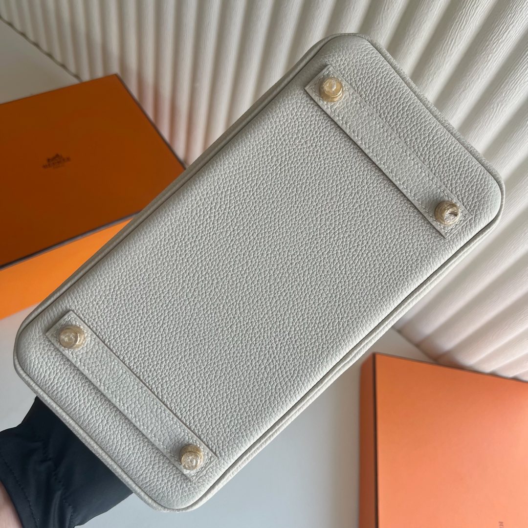 愛馬仕鉑金包圖片大全 Hermes Birkin 25 Togo Craie 奶昔白金色五金
