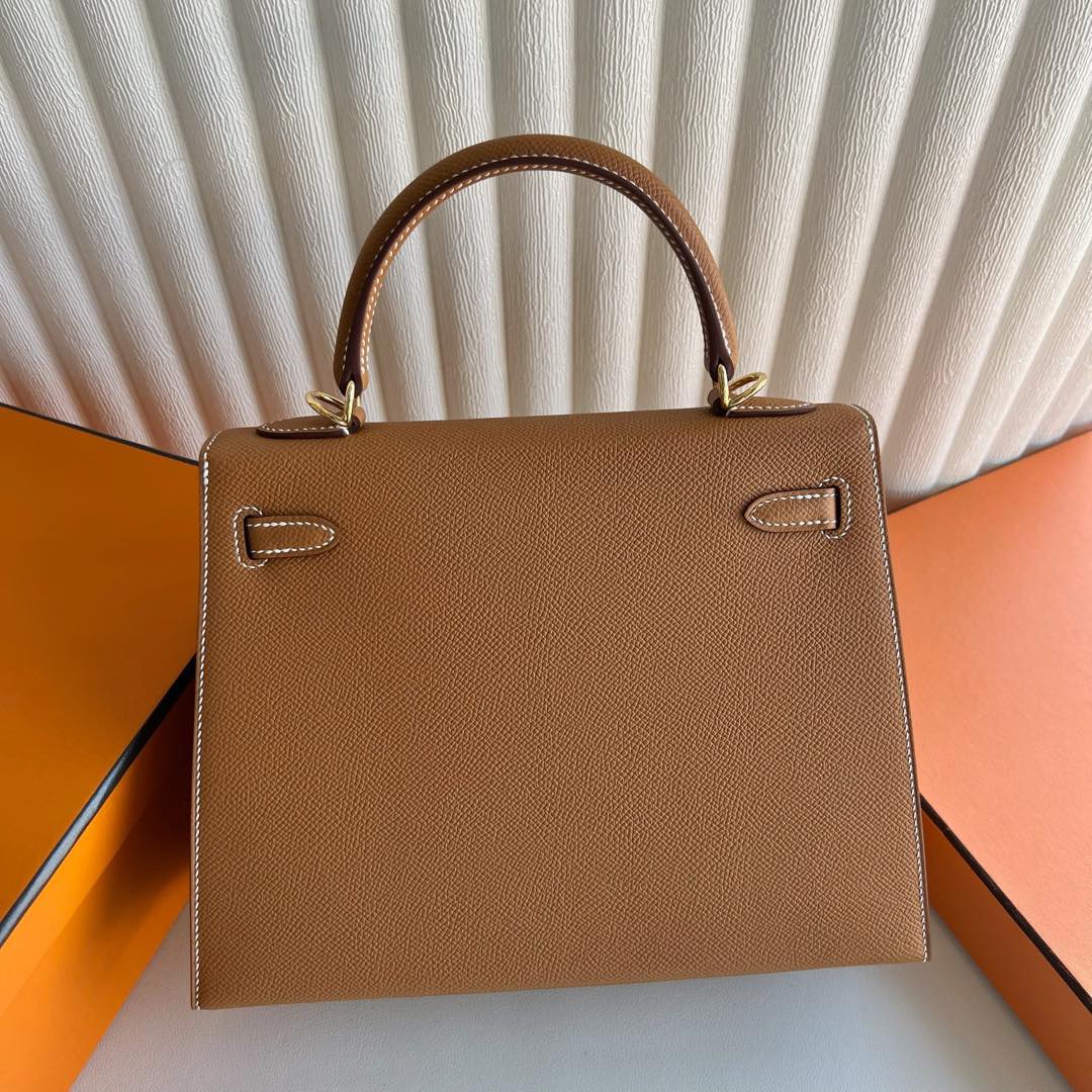 愛馬仕Kelly包新加坡價格Hermes Kelly Sellier 25 Epsom 金棕色 金色五金