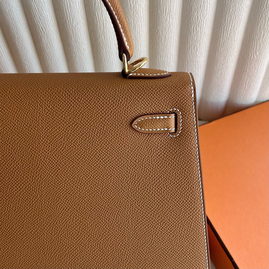 愛馬仕Kelly包新加坡價格Hermes Kelly Sellier 25 Epsom 金棕色 金色五金