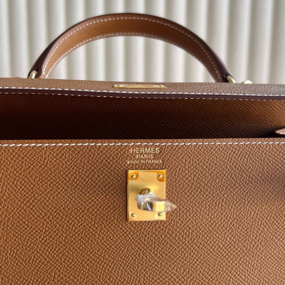 愛馬仕Kelly包新加坡價格Hermes Kelly Sellier 25 Epsom 金棕色 金色五金