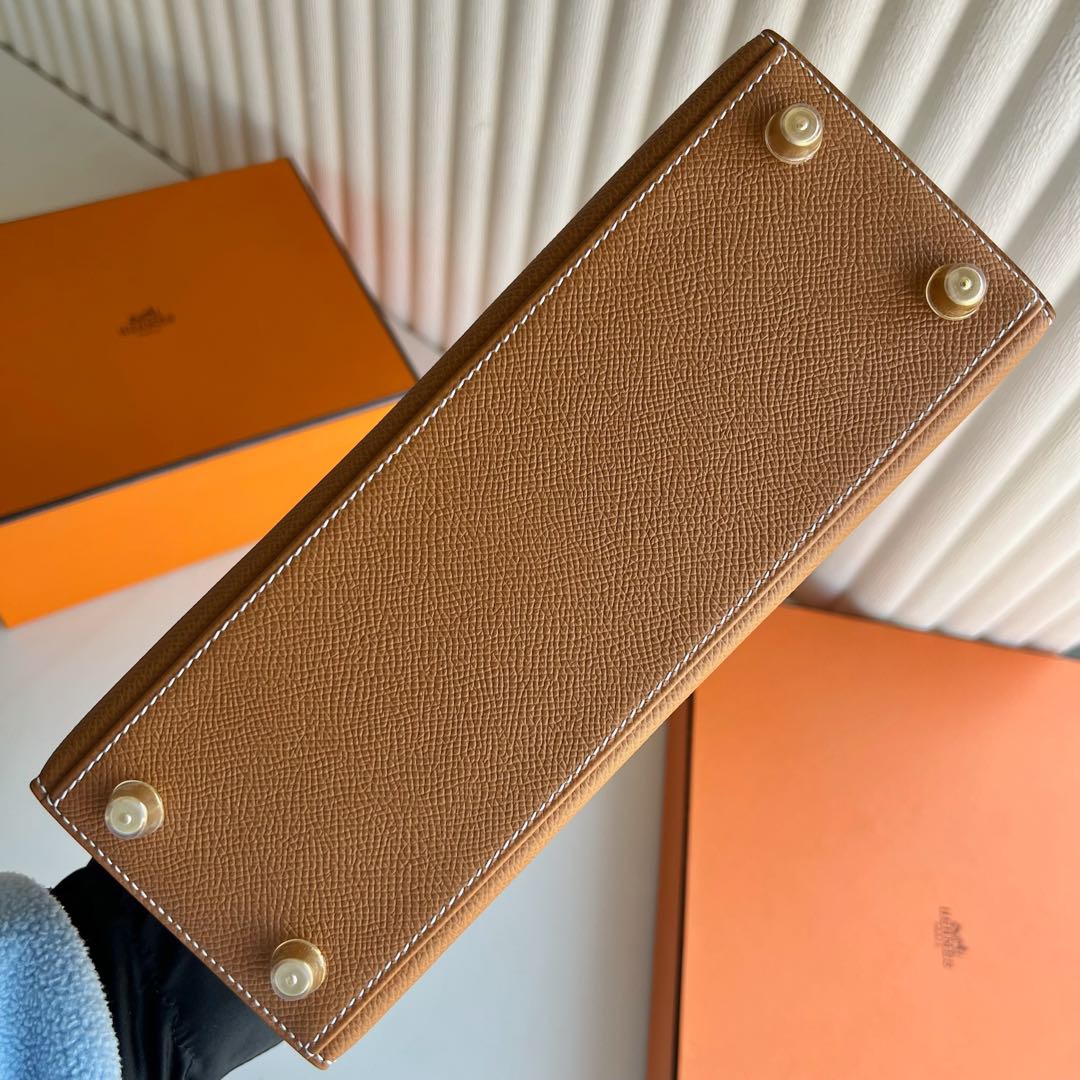 愛馬仕Kelly包新加坡價格Hermes Kelly Sellier 25 Epsom 金棕色 金色五金